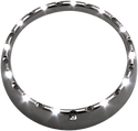 Custom Dynamics CDTB-BAT-W-C 7in. LED Halo Headlight Trim Rings with Built-In Turn Signals - Chrome/White - sxspowersports