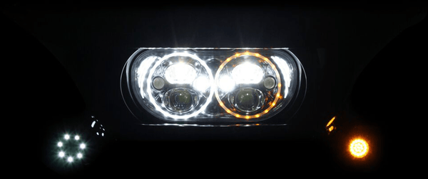 Custom Dynamics CDTB-RG-15-B 5.75in. LED Headlamps - Black - sxspowersports