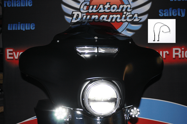 Custom Dynamics CDVENT-TF-AWKIT Lighted Fairing Vent Trim - White DRL with Amber Turn Signals - sxspowersports
