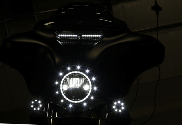 Custom Dynamics CDVENT-TF-AWKIT Lighted Fairing Vent Trim - White DRL with Amber Turn Signals - sxspowersports