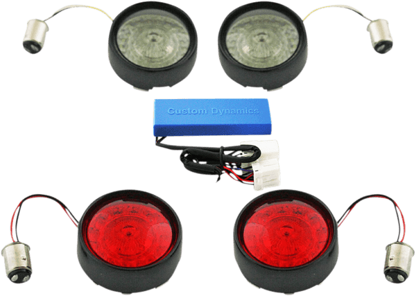 Custom Dynamics PB-BCM-BB-C Probeam Bullet Bezel Turn Signal Conversion Kit - Chrome - sxspowersports