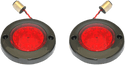 Custom Dynamics PB-FB-R-1156BR Probeam Flat Bezel LED Turn Signal Inserts for Models with 1156 Contact Bases - Black/Red Lens - sxspowersports