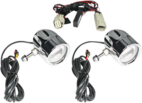 Custom Dynamics PB-FOG-TKE-C LED Halo Fog Lights - Chrome - sxspowersports