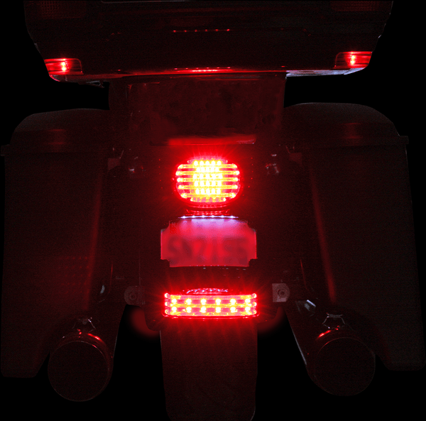 Custom Dynamics PB-FT-TOUR-R-B Probeam Rear Fender Tip Lights - Gloss Black Finish, Red Lens - sxspowersports