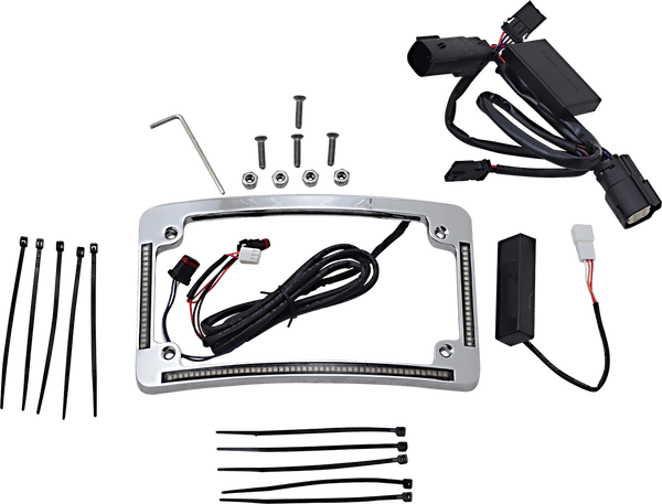 Custom Dynamics TF05-BCM-C Radius License Plate Frame - Chrome - sxspowersports