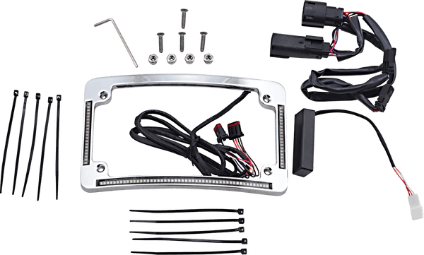 Custom Dynamics TF05-BCM4-C Radius License Plate Frame - Chrome - sxspowersports