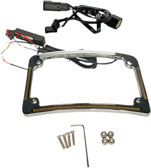 Custom Dynamics TF05-HD-B Radius License Plate Frame - Gloss Black - sxspowersports