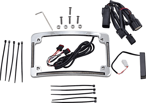 Custom Dynamics TF05-SS6-C Radius License Plate Frame - Chrome - sxspowersports