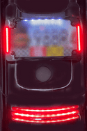 Custom Dynamics TF06-BCM-B Radius LED License Plate Frame - Gloss Black - sxspowersports
