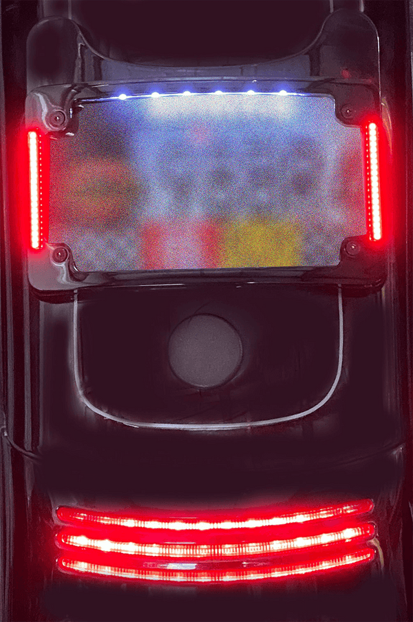 Custom Dynamics TF06-BCM-B Radius LED License Plate Frame - Gloss Black - sxspowersports