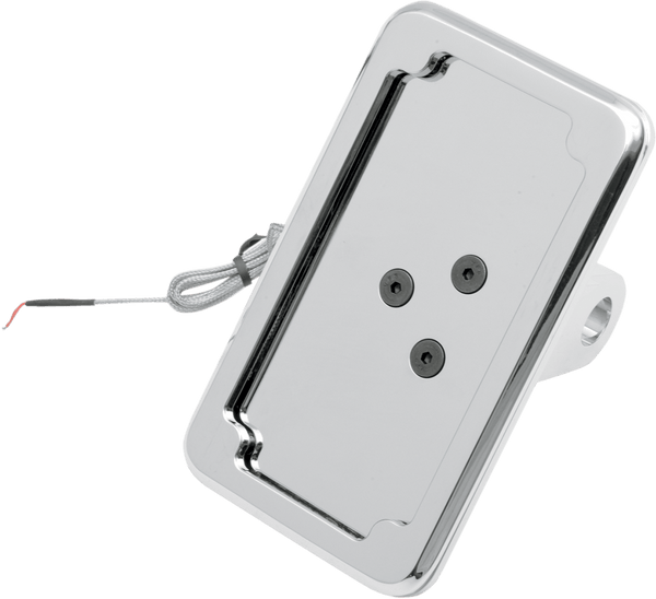 Cycle Visions CV-4607L In Close Vertical License Plate Holder with Plate Light - Chrome - sxspowersports