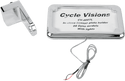 Cycle Visions CV-4607L In Close Vertical License Plate Holder with Plate Light - Chrome - sxspowersports