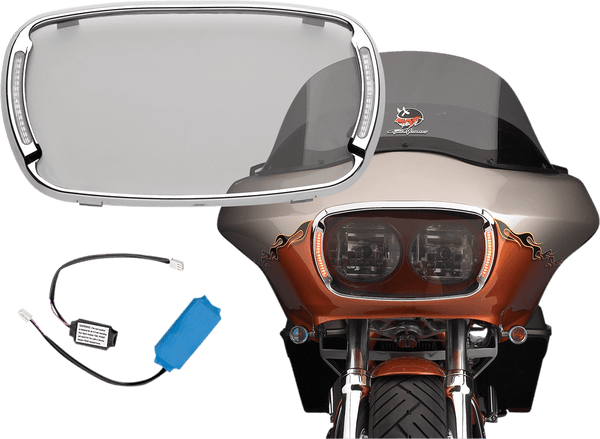 Cycle Visions CV-4852 Illumabezel - Black with Smoke Lens - sxspowersports