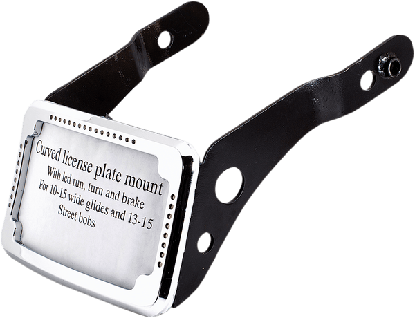 Cycle Visions CV4651 Curved Slick Signal License Plate Frame and Mount - Chrome - sxspowersports