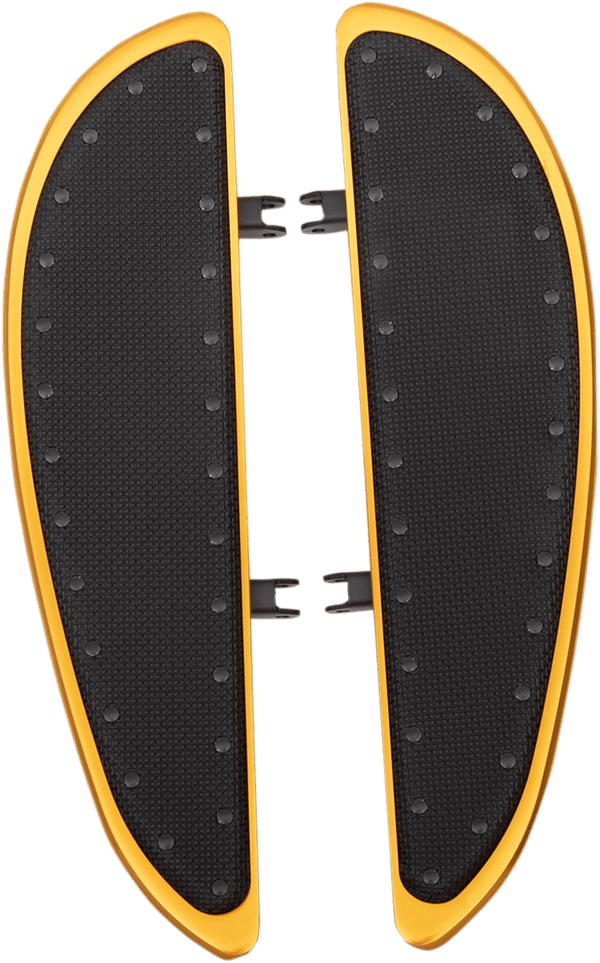Cyclesmiths 104-G Standard 19in. Banana Board - Gold with Rivets - sxspowersports