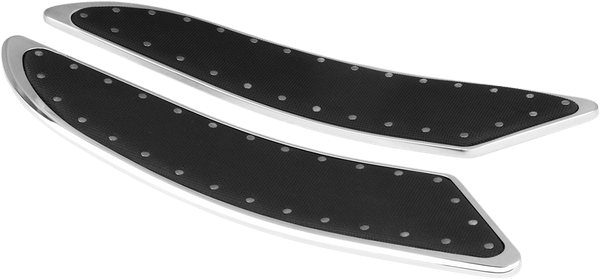Cyclesmiths 104-XL Extended Length 20-3/4in. Banana Boards - Chrome with Rivets - sxspowersports