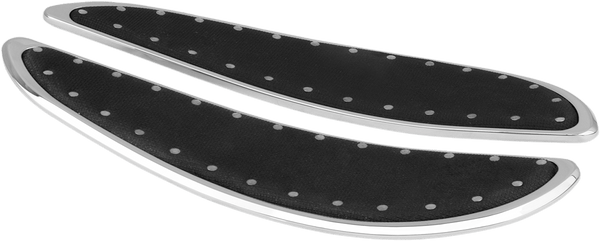 Cyclesmiths 104-XL Extended Length 20-3/4in. Banana Boards - Chrome with Rivets - sxspowersports