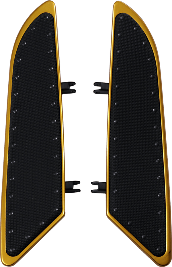 Cyclesmiths 104-XL-G Extended Length 21in. Banana Boards - Gold with Rivets - sxspowersports