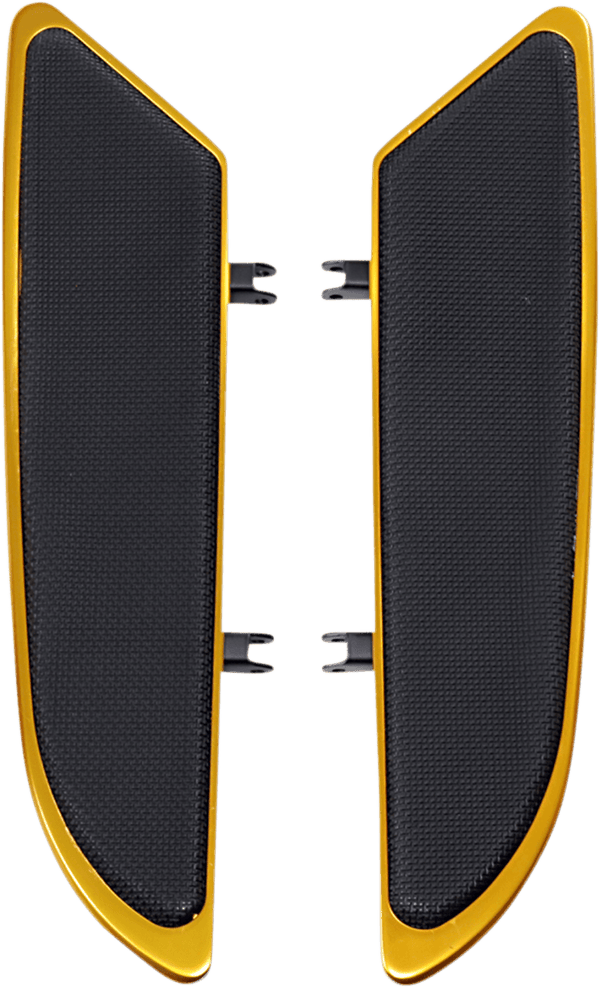 Cyclesmiths 104-XL-G-NR Extended Length 21in. Banana Boards - Gold without Rivets - sxspowersports