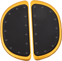 Cyclesmiths 106-G Banana Board Rear Floorboard Covers - Gold with Rivets - sxspowersports