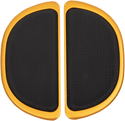 Cyclesmiths 106-G-NR Banana Board Rear Floorboard Covers - Gold without Rivets - sxspowersports