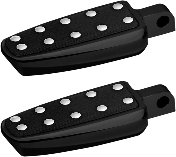 Cyclesmiths 126-BP-NR Banana Board Male Mount Footpegs - Black without Rivets - sxspowersports