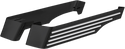 Cyclesmiths 202-BM-A Billet Saddlebag Extensions without Cutouts for Dual Exhaust - Black with Machined Grooves - sxspowersports