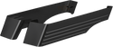 Cyclesmiths 202-XL-BB-A Billet Saddlebag Extensions without Cutouts for Dual Exhaust - Black Powdercoated - Extra Wide - sxspowersports