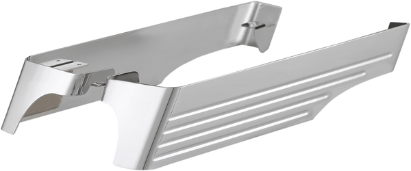 Cyclesmiths 202-XL-BM-A Billet Saddlebag Extensions without Cutouts for Dual Exhaust - Black w/Machined Grooves - Extra Wide - sxspowersports