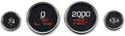 Dakota Digital MLX-8496-K MLX Series 4 Gauges Set - Black - sxspowersports