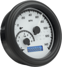 Dakota Digital MVX-2004-WG-C MVX Series Fatbob Analog/Digital Gauge System - White/Gray Chrome - sxspowersports