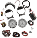 Dakota Digital MVX-8200-WK-C MVX-8K Analog/Digital Plug-In Instrumentation Two-Gauge Kit - White/Black Background - Chrome Bezel - sxspowersports