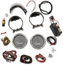 Dakota Digital MVX-8204-KG-C MVX-8K Analog/Digital Plug-In Instrumentation Two-Gauge Kit - Black/Gray Background - Chrome Bezel - sxspowersports