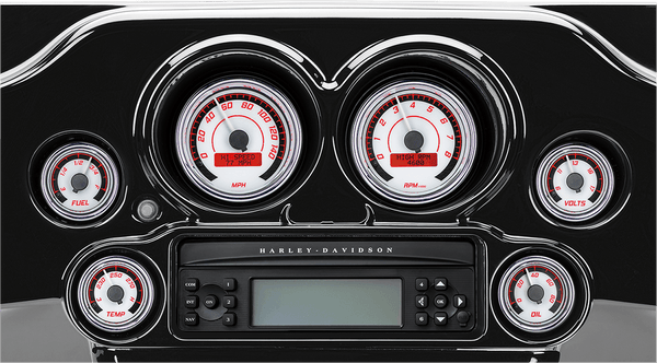 Dakota Digital MVX-8204-KG-C MVX-8K Analog/Digital Plug-In Instrumentation Two-Gauge Kit - Black/Gray Background - Chrome Bezel - sxspowersports