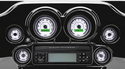 Dakota Digital MVX-8604-WG-K MVX-8K Analog/Digital Plug-In Instrumentation Six-Gauge Kit - White/Gray Background - Black Bezel - sxspowersports