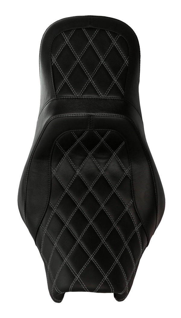 Danny Gray 21-208DIA Weekday 2-Up Seat - Double Diamond Stitch With Charcoal Gray Thread - sxspowersports