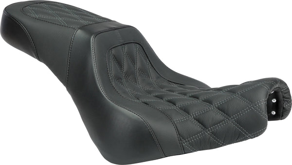 Danny Gray 24-811DIA Weekday 2-Up Seat - Double Diamond Stitch With Charcoal Gray Thread - sxspowersports