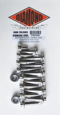 Diamond Engineering DE5205HP Transmission Side Cover OEM-Style Polished Stainless Engine Bolt Kit - sxspowersports