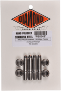 Diamond Engineering PB534S Exhaust Flange 12-Point Stainless Engine Bolt Kit - sxspowersports