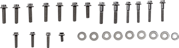 Diamond Engineering PB569S Transmission Side Cover 12-Point Polished Stainless Engine Bolt Kit - sxspowersports