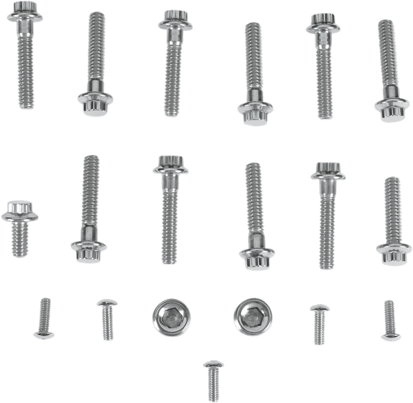 Diamond Engineering PB571S Rocker Box 12-Point Polished Stainless Engine Bolt Kit - sxspowersports