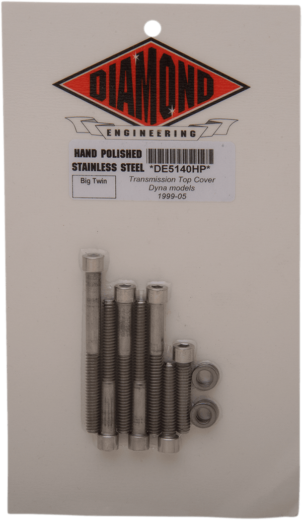 Diamond Engineering PB589S Transmission Top Cover 12-Point Polished Stainless Engine Bolt Kit - sxspowersports
