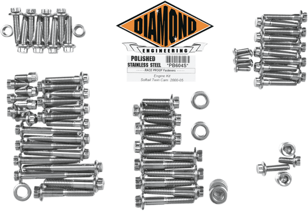 Diamond Engineering PB601S 12-Point Polished Stainless Engine Kit - sxspowersports