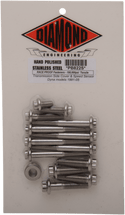 Diamond Engineering PB822S Transmission Side Cover 12-Point Polished Stainless Engine Bolt Kit - sxspowersports