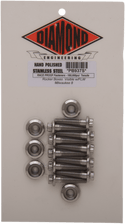 Diamond Engineering PB937S Rocker Box 12-Point Polished Stainless Engine Bolt Kit - sxspowersports