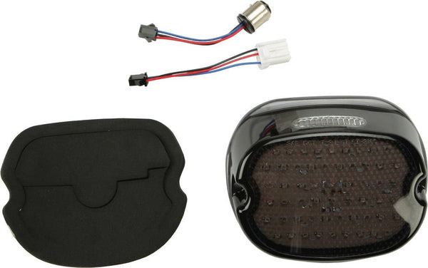 Drag Specialties L24-0436CMLED LED Low-Profile Smoke Lens Taillight with Top Tag Light - sxspowersports