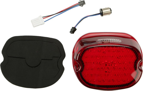 Drag Specialties L24-0436CRLED LED Low-Profile Red Lens Taillight with Top Tag Light - sxspowersports