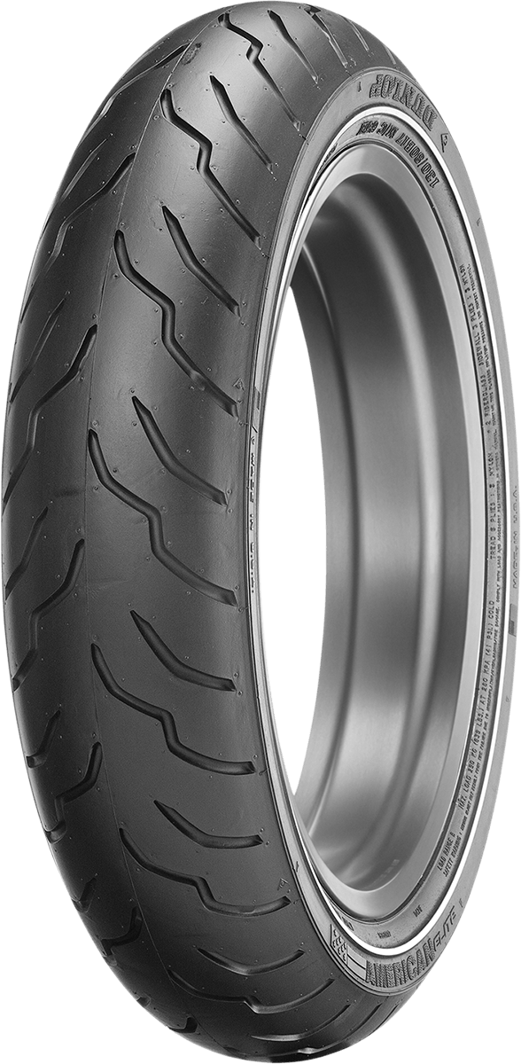 Dunlop 45131875 Dunlop American Elite 130/80B17 Narrow White Stripe Front Tire 65H - sxspowersports