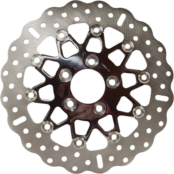 EBC FSD025CBLK 10 Button Floater Narrow Band Brake Rotor - Contour - Black Chrome - sxspowersports