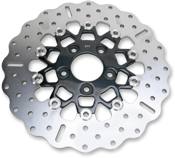 EBC RSD018CBLK 10 Button Floater Contour Wide Band Brake Rotor - Black - sxspowersports